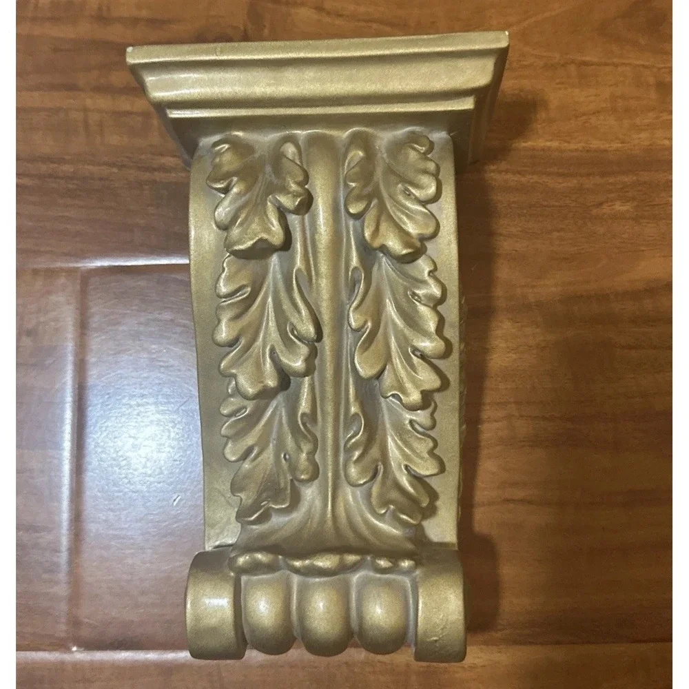 Gold Wall Shelf Sconce Acanthus‎ Leaf Scroll French Baroque 6